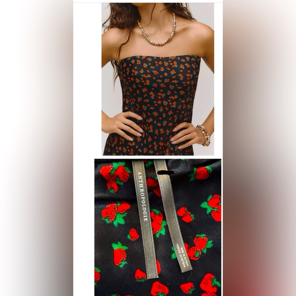 Anthropologie removable spaghetti strap dress